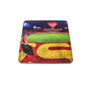 USC Football Fireworks Wooden Coaster